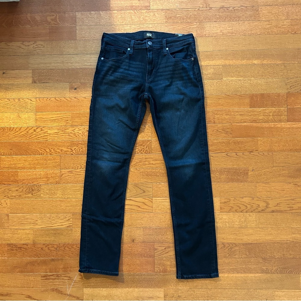 Paige Federal Slim Straight Jeans Dark Blue